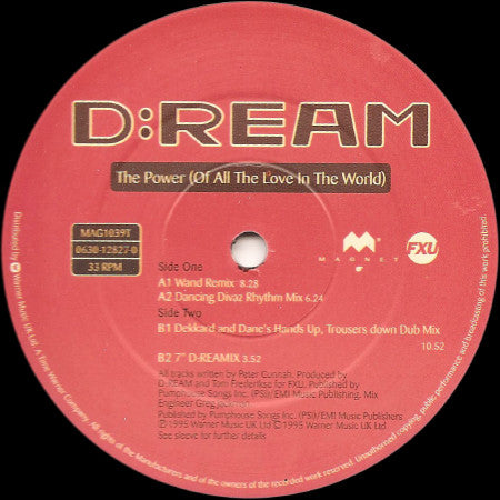 D:Ream : The Power (Of All The Love In The World) (12")