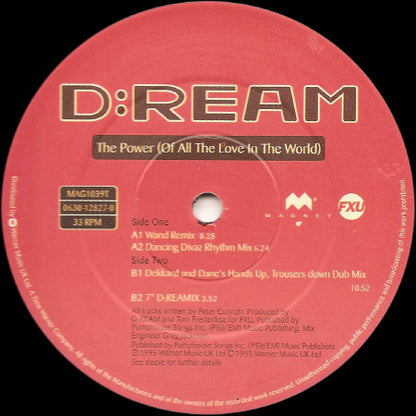 D:Ream : The Power (Of All The Love In The World) (12")