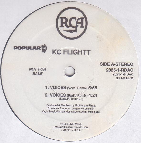 KC Flightt : Voices (12", Promo)