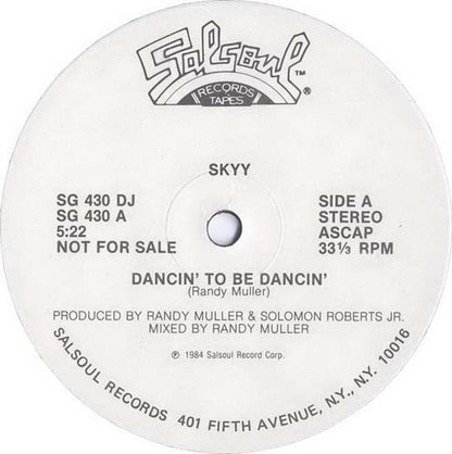 Skyy : Dancin' To Be Dancin' (12", Single, Promo)