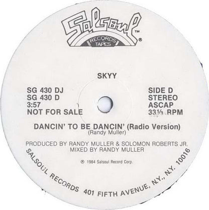 Skyy : Dancin' To Be Dancin' (12", Single, Promo)