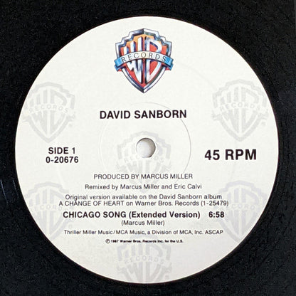 David Sanborn : Chicago Song (12", Maxi)