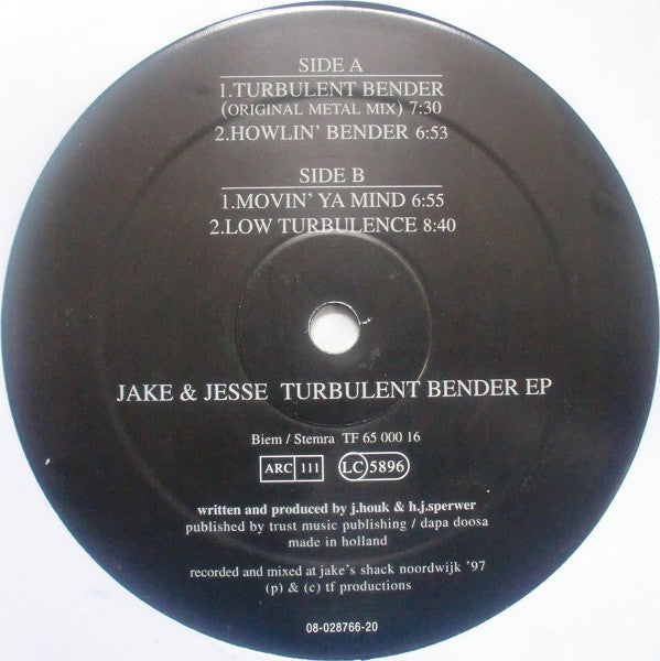 Jake & Jesse : Turbulent Bender EP (12", EP)