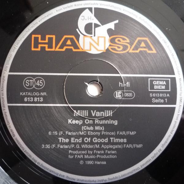 Milli Vanilli : Keep On Running (12", Maxi)
