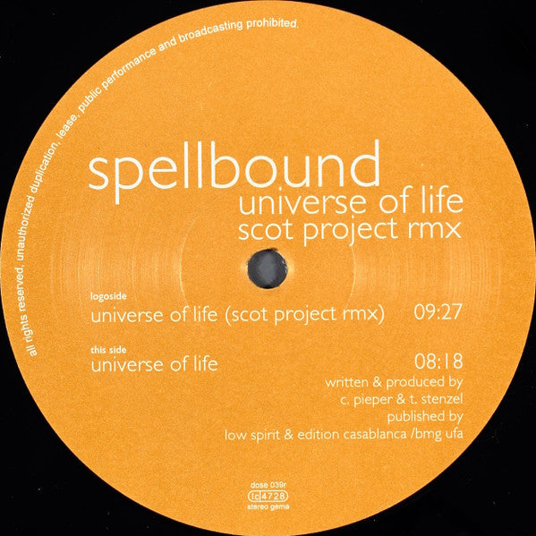Spellbound : Universe Of Life (12")