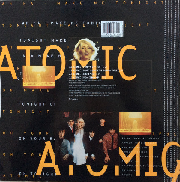 Blondie : Atomic (Remix) (12", Single)