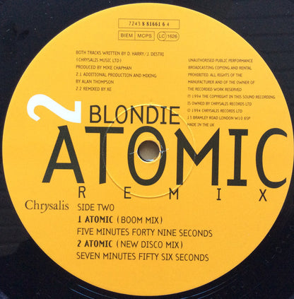 Blondie : Atomic (Remix) (12", Single)