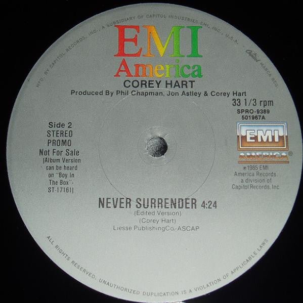 Corey Hart : Never Surrender (12")