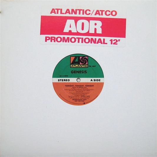 Genesis : Tonight, Tonight, Tonight (12", Single, Promo)