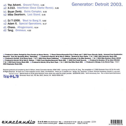 Various : Generator: Detroit 2003 (2x12")