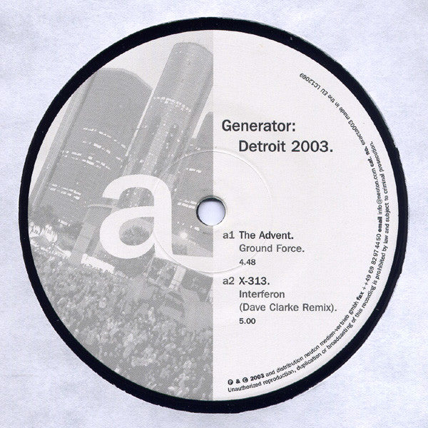 Various : Generator: Detroit 2003 (2x12")