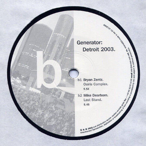 Various : Generator: Detroit 2003 (2x12")