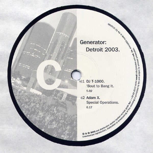 Various : Generator: Detroit 2003 (2x12")