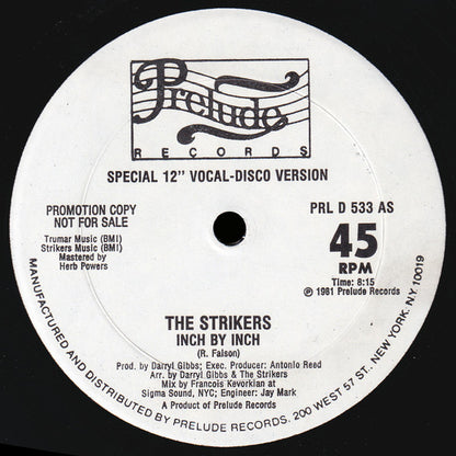 The Strikers : Inch By Inch (12", Promo)