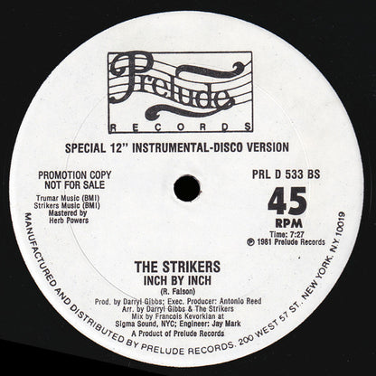 The Strikers : Inch By Inch (12", Promo)