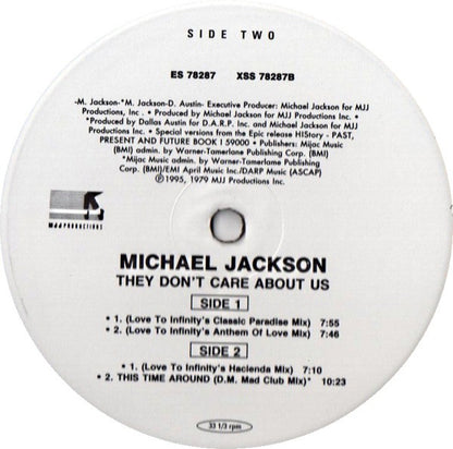 Michael Jackson : They Don't Care About Us (2x12")