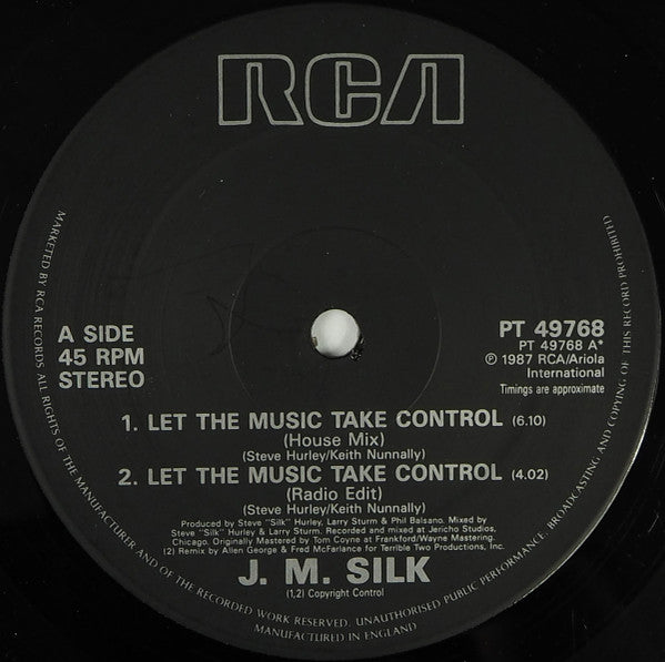 J.M. Silk : Let The Music Take Control (12", Single)