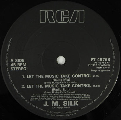 J.M. Silk : Let The Music Take Control (12", Single)