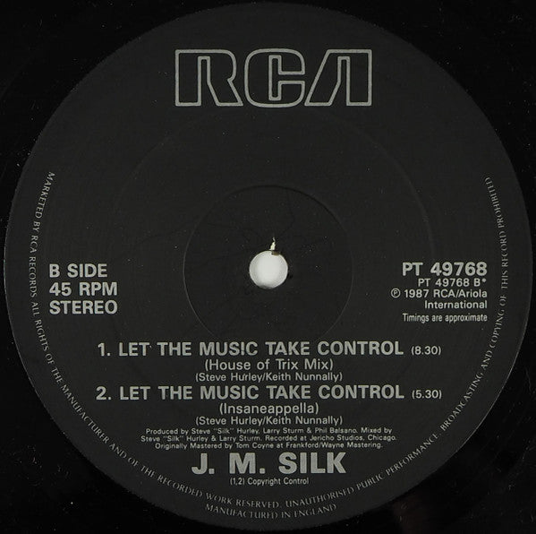 J.M. Silk : Let The Music Take Control (12", Single)
