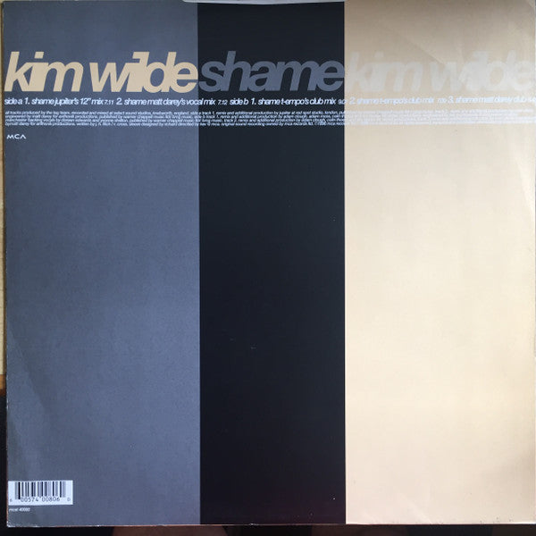 Kim Wilde : Shame (12", Single)