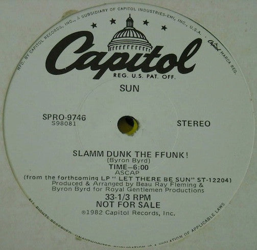 Sun (7) : Slamm Dunk The Ffunk! (12", Promo)