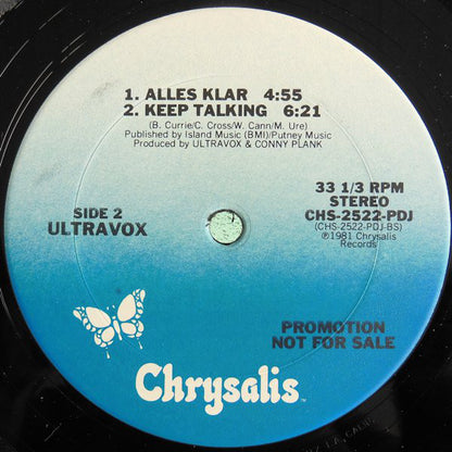 Ultravox : All Stood Still (12", Promo)