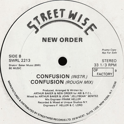 New Order : Confusion (12", Ltd, Promo)