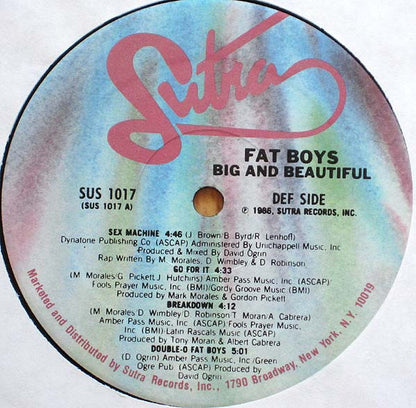 Fat Boys : Big & Beautiful (LP, Album, Hub)