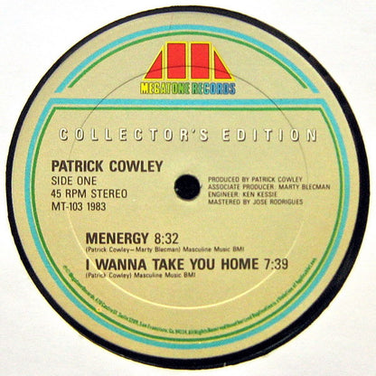 Patrick Cowley : Menergy / Megamedley (12", Single, Col)