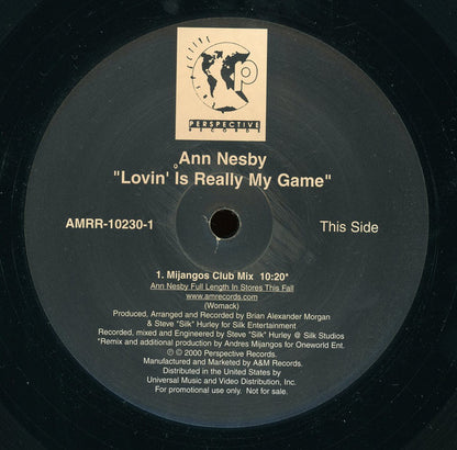 Ann Nesby : Lovin' Is Really My Game (Mijangos Mixes) (12", Promo)
