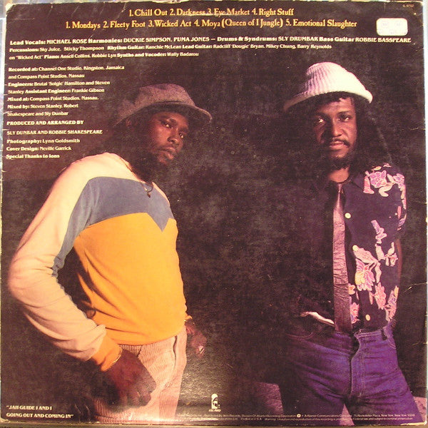Black Uhuru : Chill Out (LP, Album, AR )