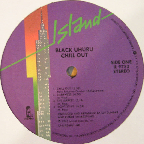 Black Uhuru : Chill Out (LP, Album, AR )