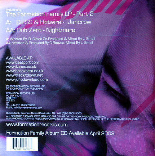 DJ SS & Hotwire / Dub Zero : Jancrow / Nightmares (12")