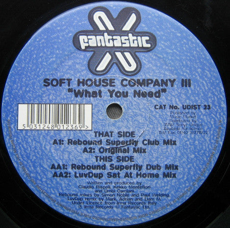 Soft House Company III* : What You Need (Mixes) (12")