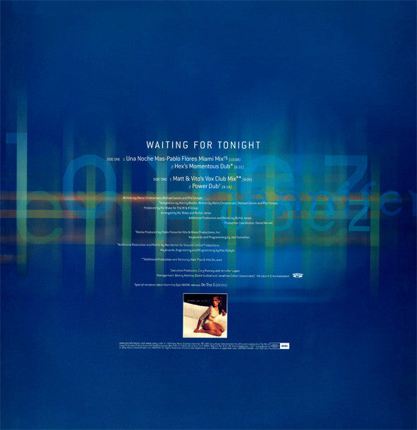 Jennifer Lopez : Waiting For Tonight (Promo #2) (12", Single, Promo)