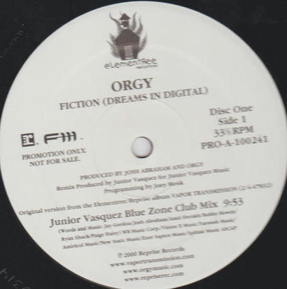Orgy : Fiction (Dreams In Digital) (2x12", Promo)