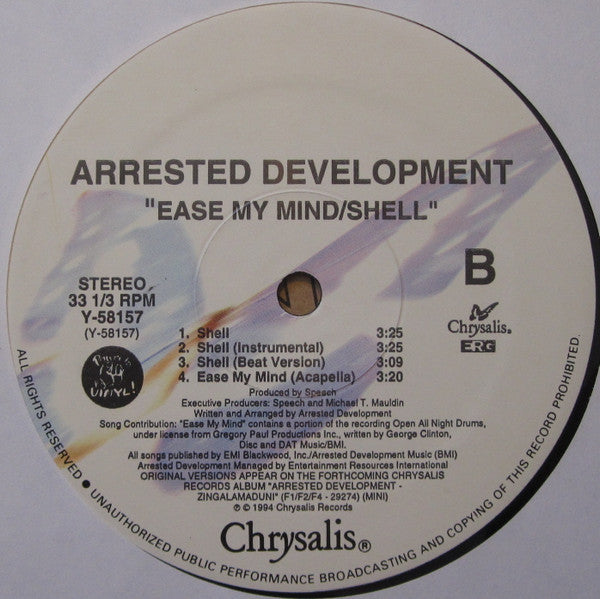 Arrested Development : Ease My Mind (12", Promo)