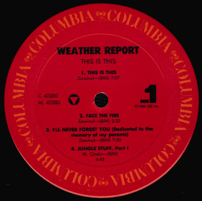 Weather Report : This Is This (LP, Album)