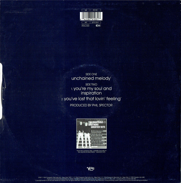 The Righteous Brothers : Unchained Melody (12", Single)