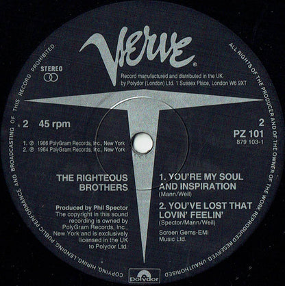 The Righteous Brothers : Unchained Melody (12", Single)
