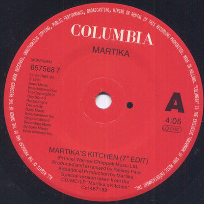 Martika : Martika's Kitchen (7", Single)