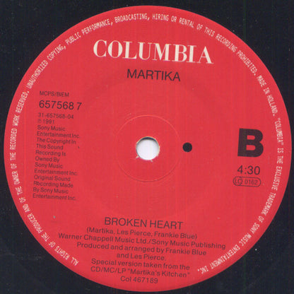 Martika : Martika's Kitchen (7", Single)