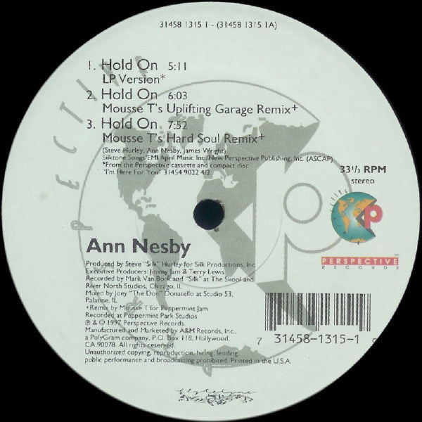 Ann Nesby : Hold On (12")