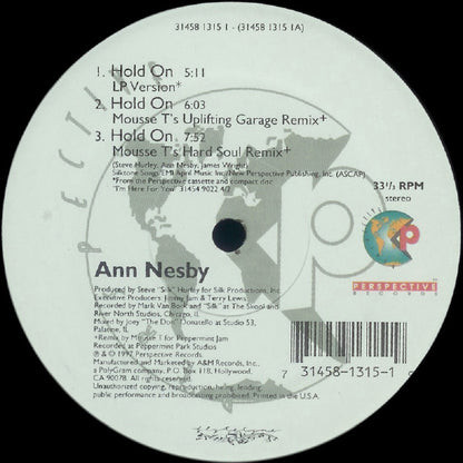 Ann Nesby : Hold On (12")