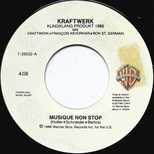 Kraftwerk : Musique Non Stop (7", Single, Spe)