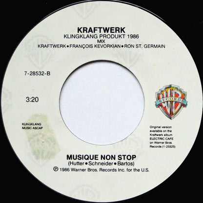 Kraftwerk : Musique Non Stop (7", Single, Spe)