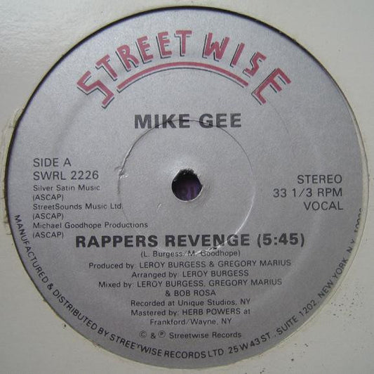 Michael G : Rappers Revenge (12")