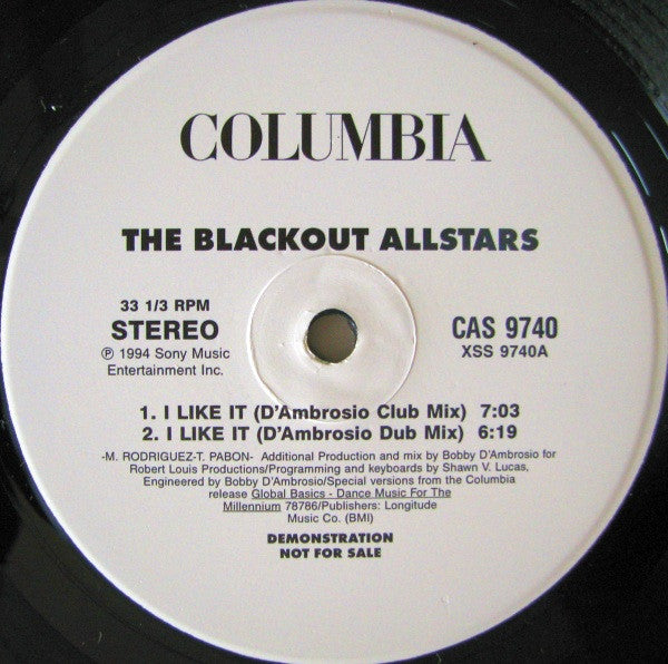 The Blackout Allstars : I Like It (12", Promo)