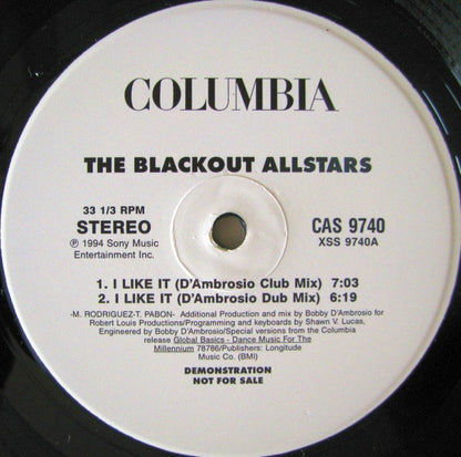 The Blackout Allstars : I Like It (12", Promo)