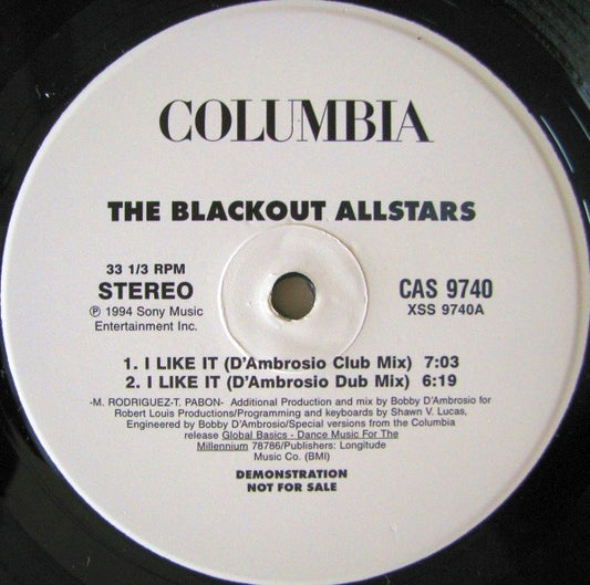 The Blackout Allstars : I Like It (12", Promo)